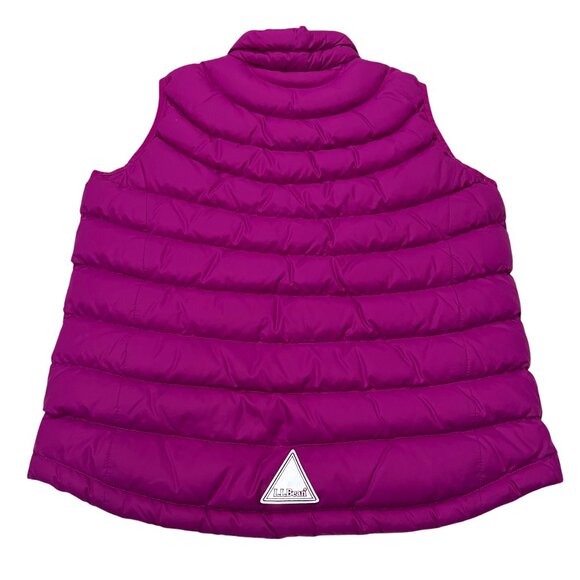 LL Bean Girls Down Puffer Vest, Purple L 14/16 - Picture 8 of 9
